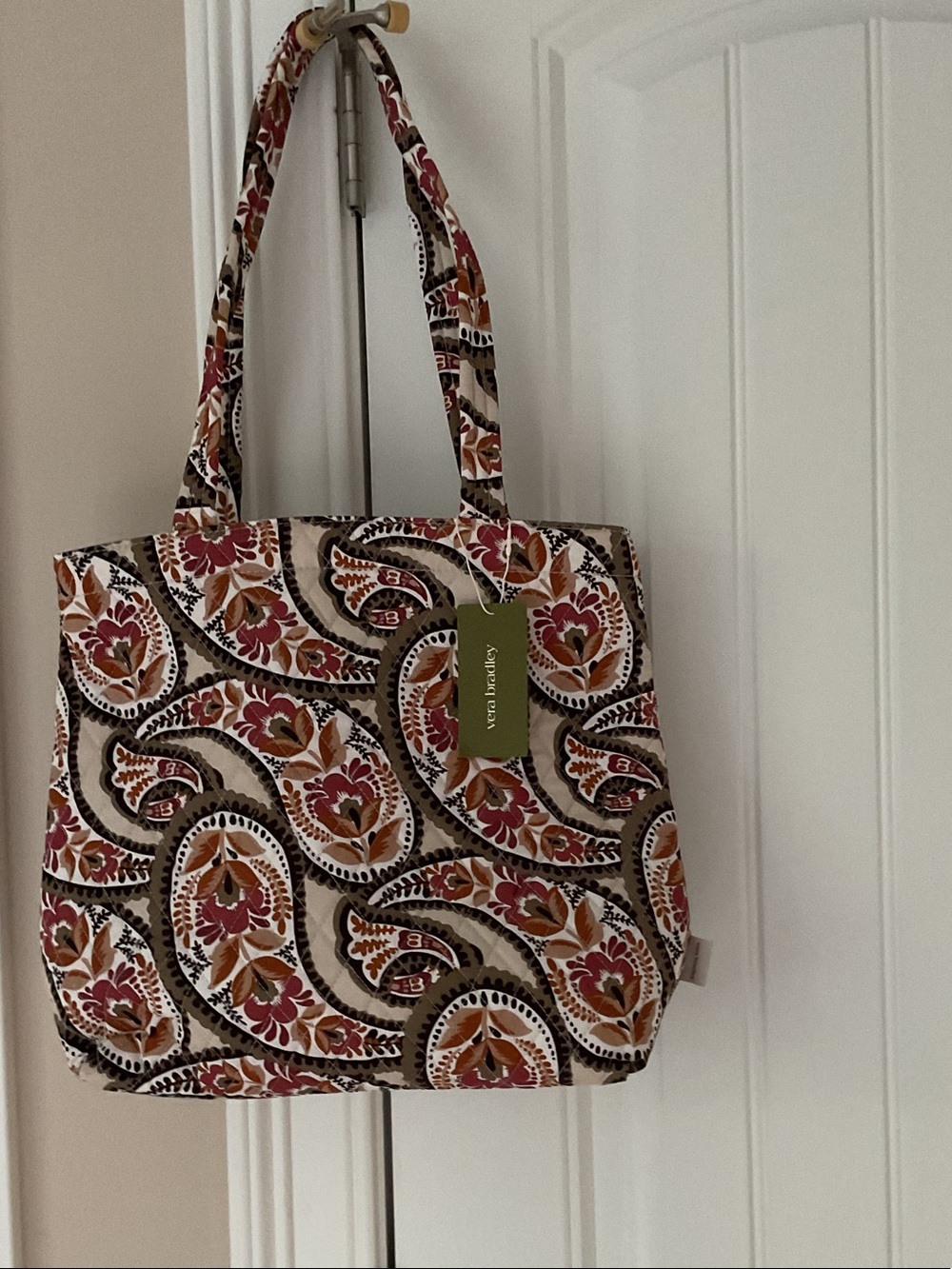 Vera Bradley Paisley Quilted Cotton Tote in Multi-Tone Floral